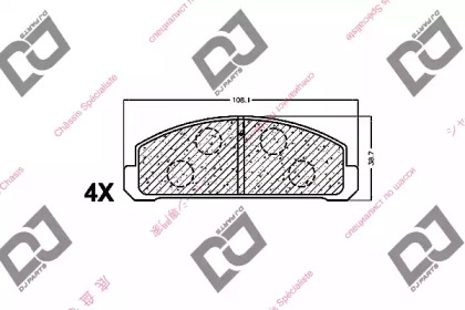 Комплект тормозных колодок BP1264 DJ PARTS